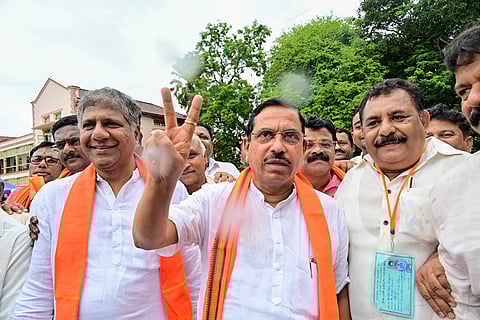 BJP candidate Pralhad Joshi in Dharwad